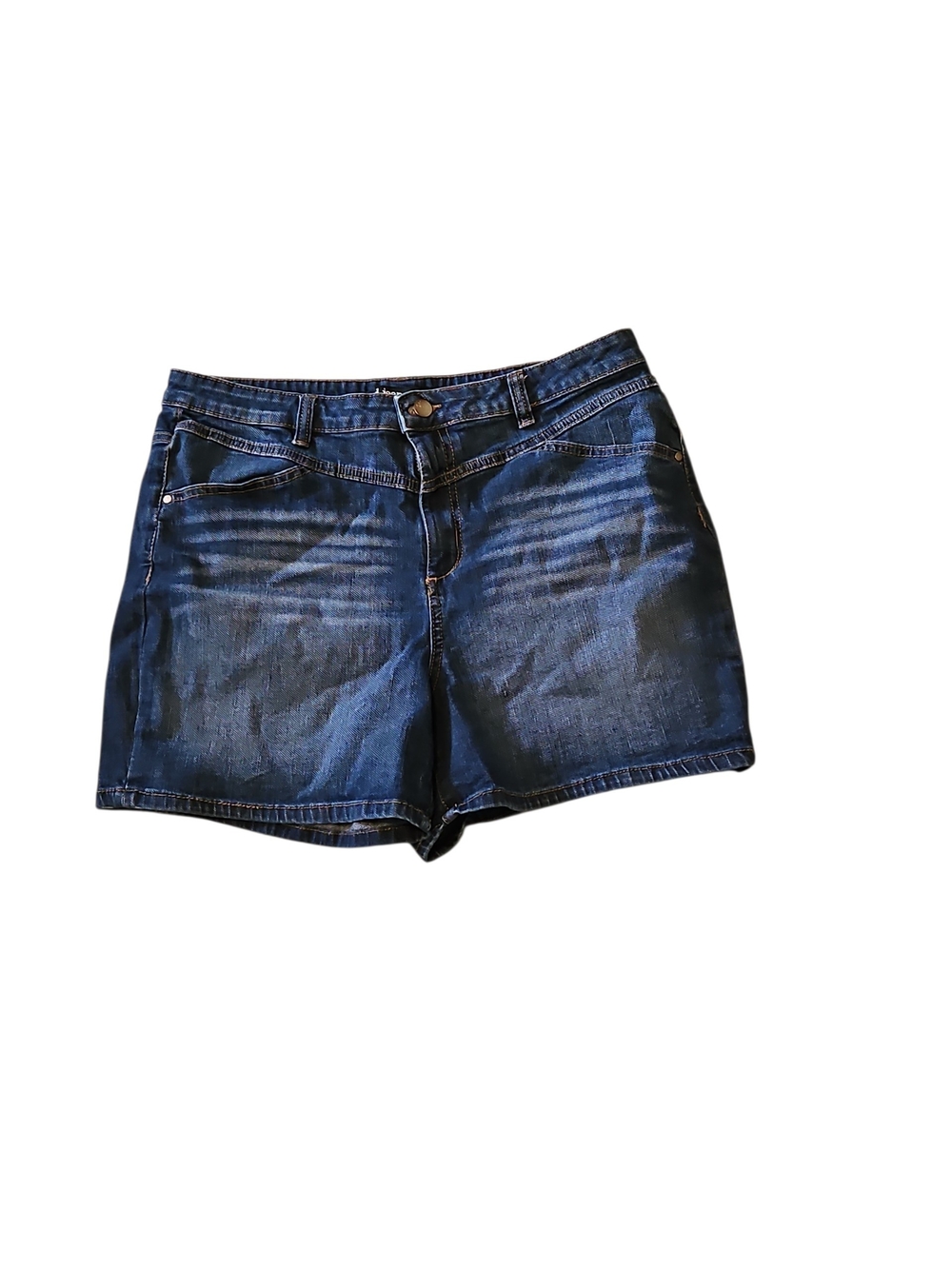 Classic Dark Blue Denim Women's Shorts D. Jeans Size 14